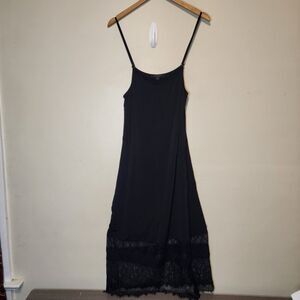 AllSaints Dress Womens Medium Black Dark Romance Feminine Lace Fairy Maxi